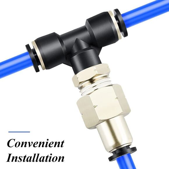 10 PACK TAILONZ PNEUMATIC Male Branch Tee 1/4 Inch Tube OD x 1/4 Inch NPT - Picture 8 of 12